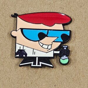 Dexter Enamel Pin, Cartoon Network Lab Kid, Scientist Retro 90s Lapel Pin, Badge
